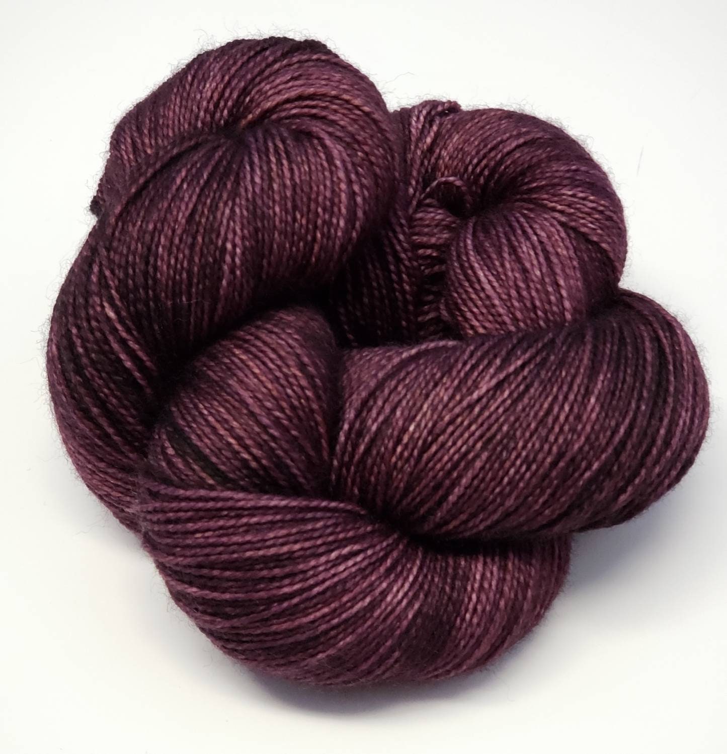 Eggplant - Hand-dyed Yarn, Sock Yarn, Wool Yarn - Dark Purple – 75