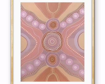 Aboriginal Art Print “Kindred Spirits Ed.2” | Indigenous Fine Art Giclée Print | Limited Edition Wall Art