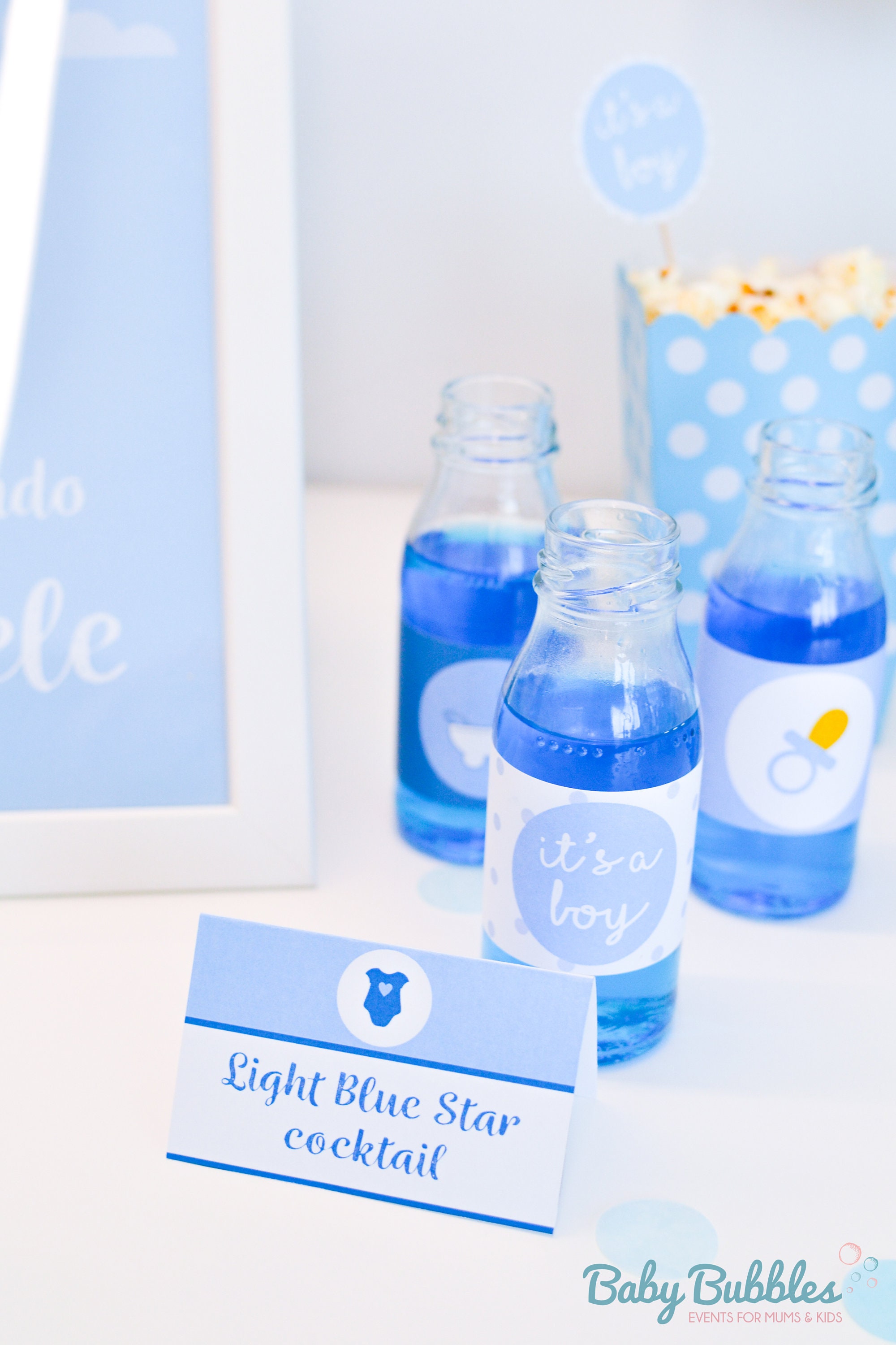 Party Kit Baby Shower Bimbo DIGITALE Baby Shower Boy Party Etsy