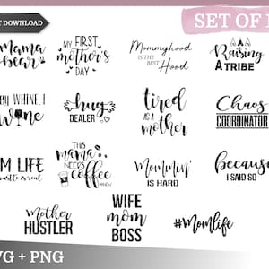 Madre svg fascio, 15 mamma citazione svg, mamma camicia svg, mamma citazione svg, madri giorno svg, mama svg, mamma vita svg, Taglia file per Cricut