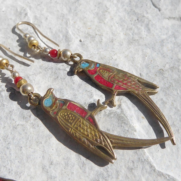 Boucles d'oreille Oiseau