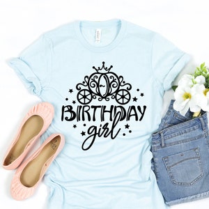 Disney shirt for women, Disney birthday shirt, Cinderella birthday shirt, birthday girl shirt