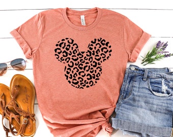 Leopard print Mickey shirt, Animal Kingdom shirt, women's Disney shirt, animal print Mickey women's shirt, unisex fit