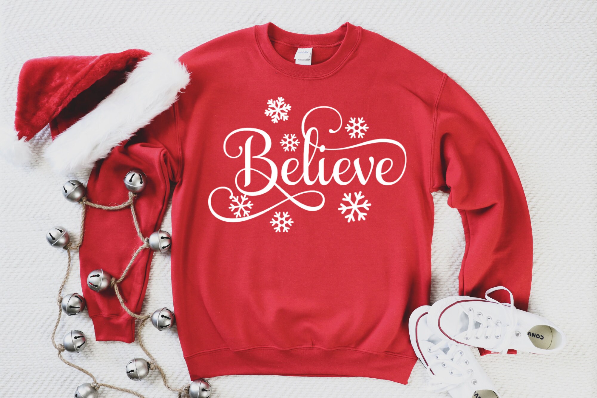 Believe Holiday Sweatshirt Christmas 