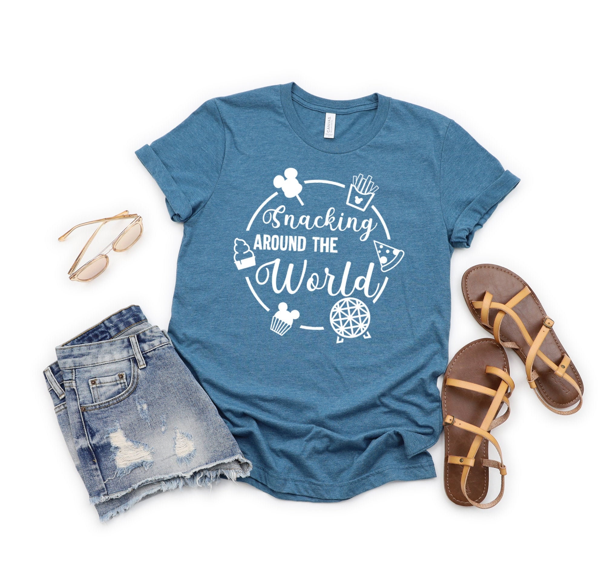 Snacking around the world shirt Epcot shirt for women Disney Etsy