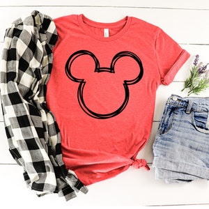 Disney shirt, Mickey outline shirt, Disneyworld shirt, Disneyland shirt, unisex fit
