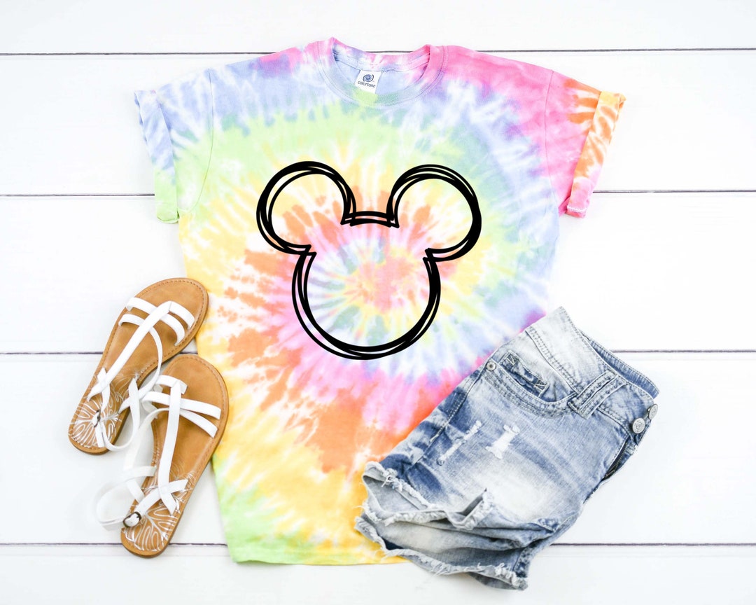 womens tie dye disney shirt