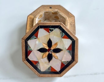 Small Gorgeous Mosaic Middle Eastern Ring Box .Wedding box, engagement box, bracelet box.. Valentine Gift