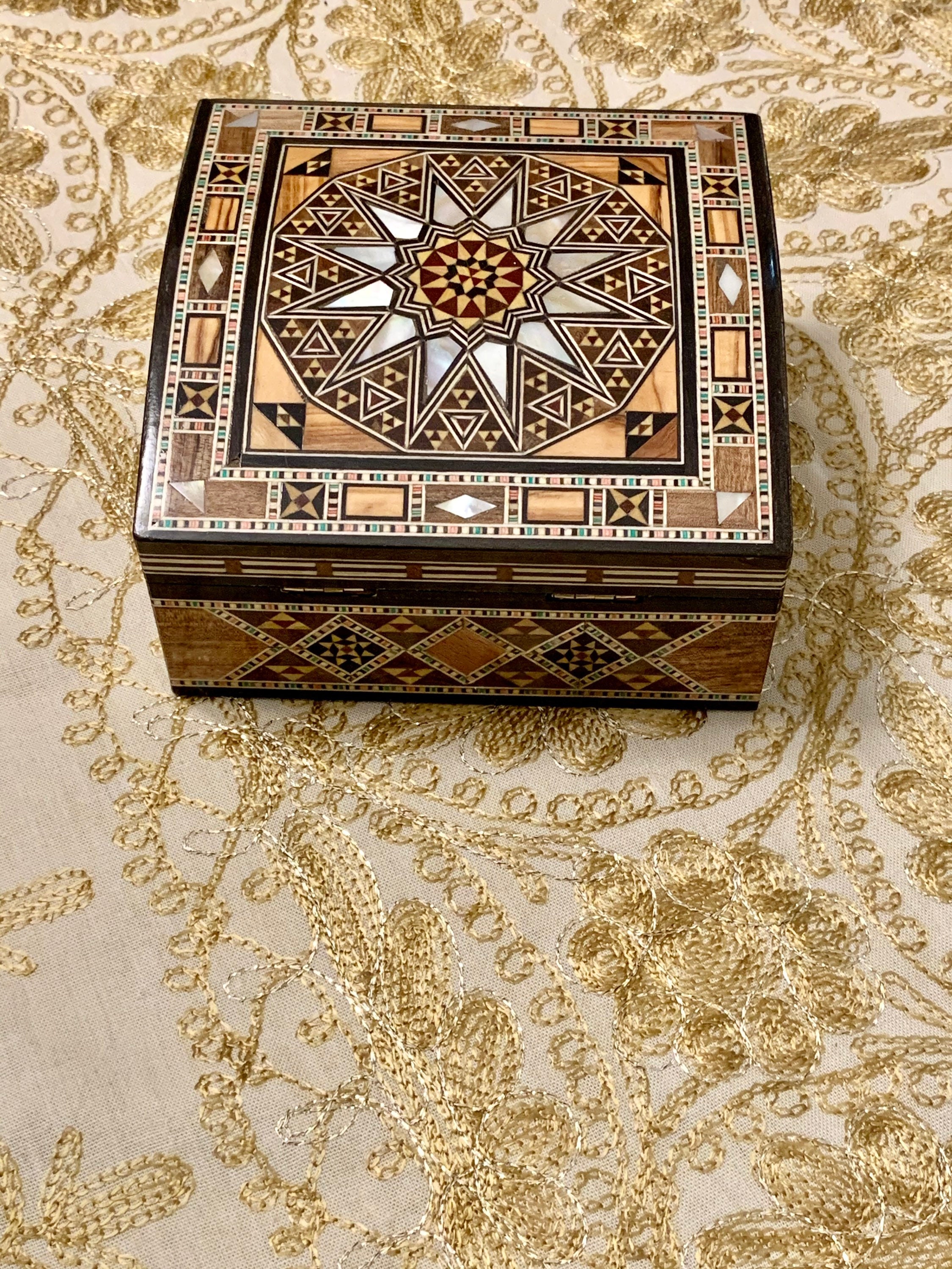 Jewelry Mosaic Wooden Handmade Box Inlaid With Mother of Etsy