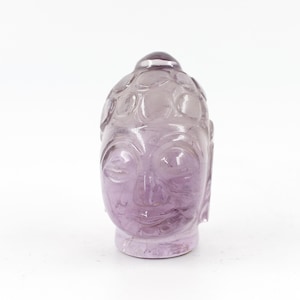 Handmade Amethyst Buddha Head, Buddha Sculpture, Buddha Head Statue Hand Craved Crystal Buddha, Decor, Healing Crystal for Love & Peace