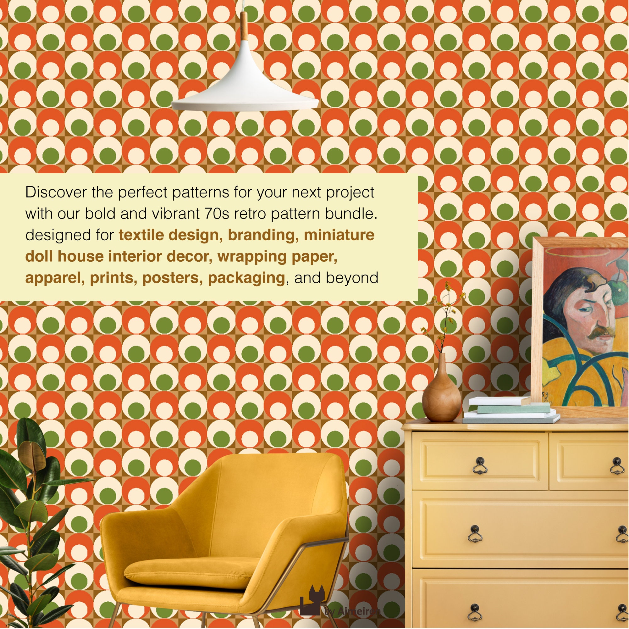 70s-inspired Retro Patterns Design | Seamless | Repeatable | Groovy ...
