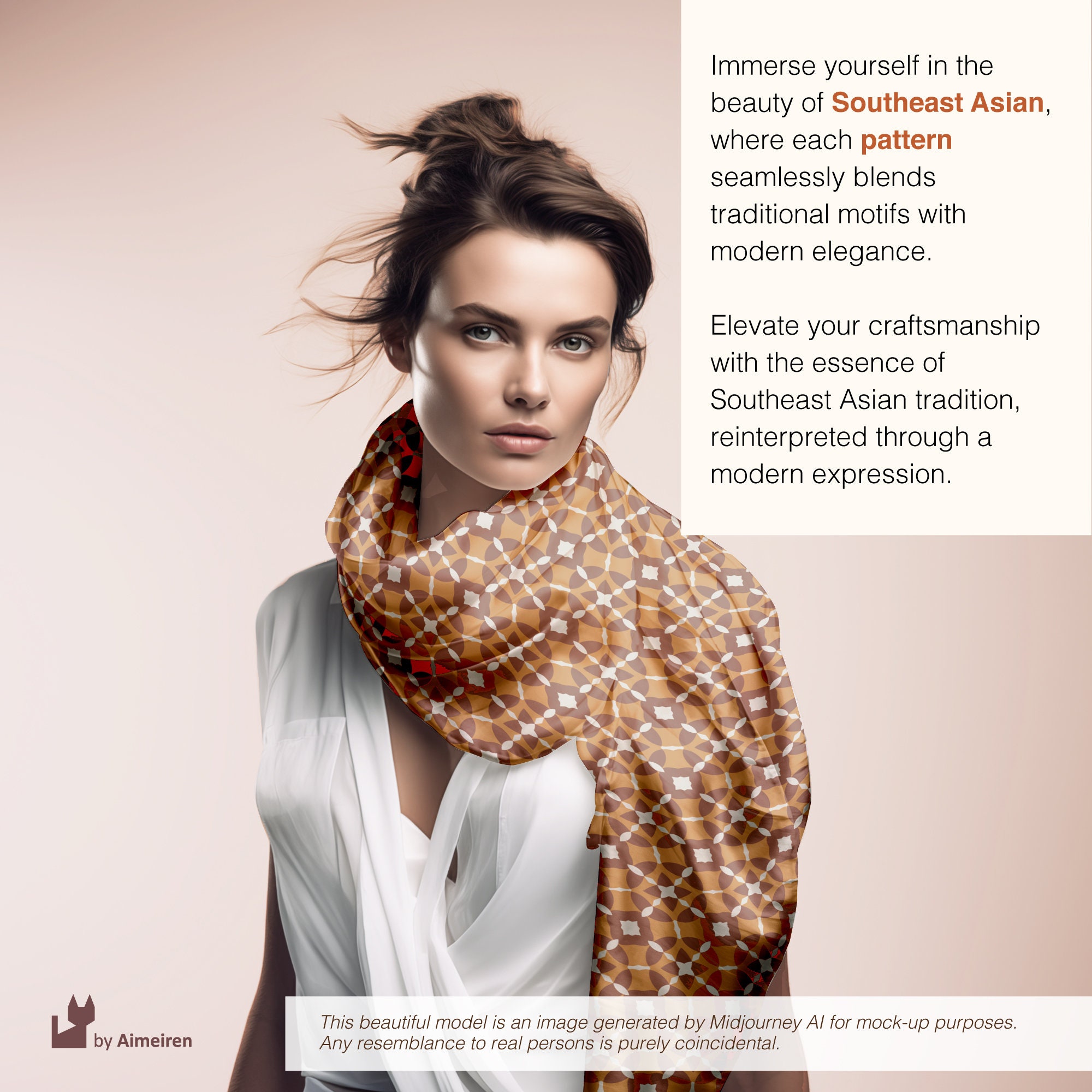 Timeless Southeast Asian Digital Paper Vintage Color Collection With