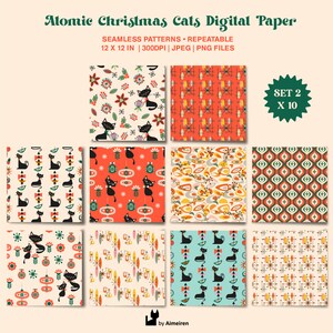 1950s Atomic Xmas Cats | Unique Personal Gift for Her & Him | Mid ...