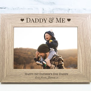 Personalised Father's Day Photo Frame Gift First Father's Day Daddy & Me