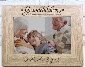 Personalised Grandchildren Photo Picture Frame Grandkids Grandchild Gift.