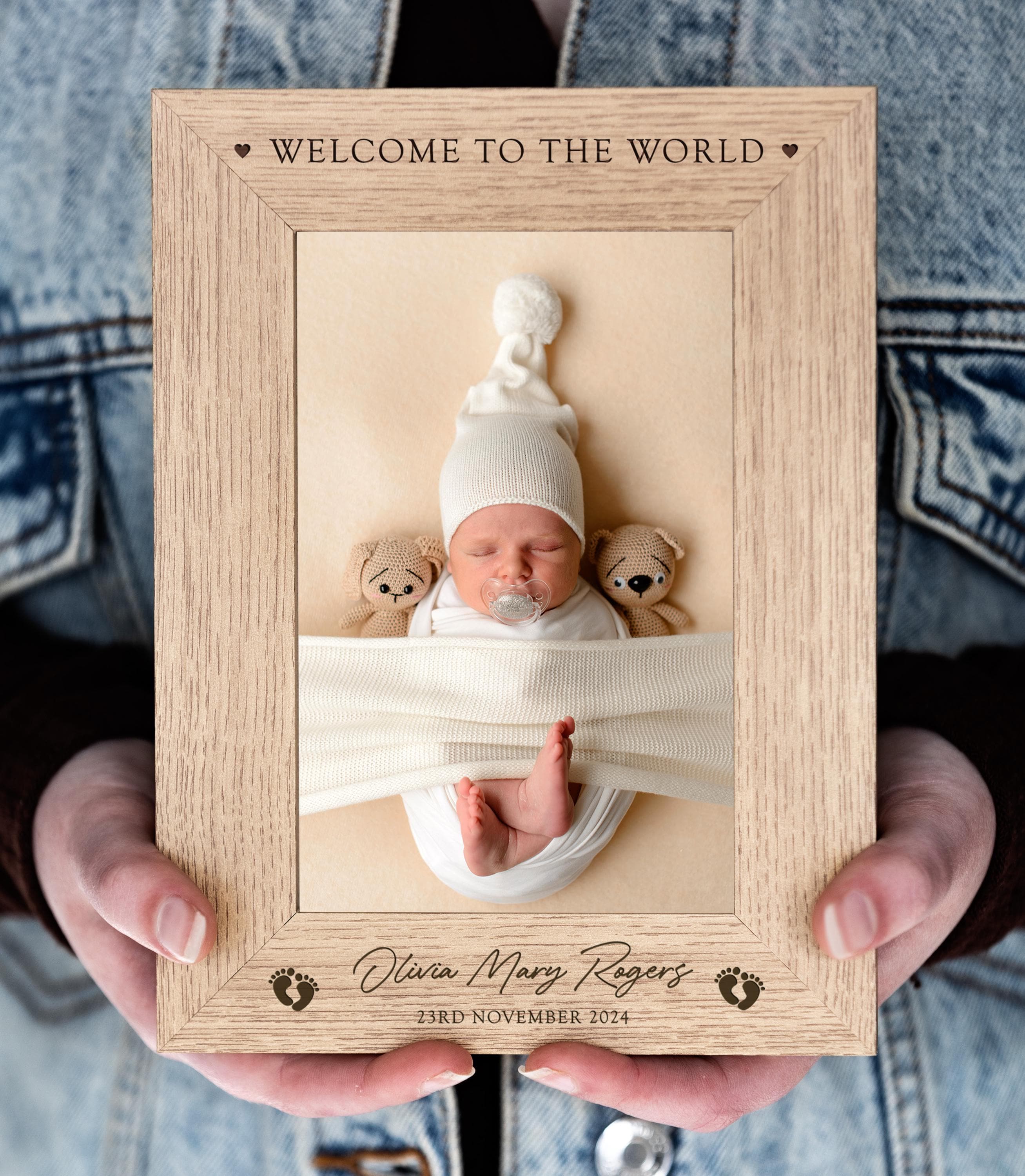 Personalised Newborn Photo Frame Gift New Baby - Etsy UK