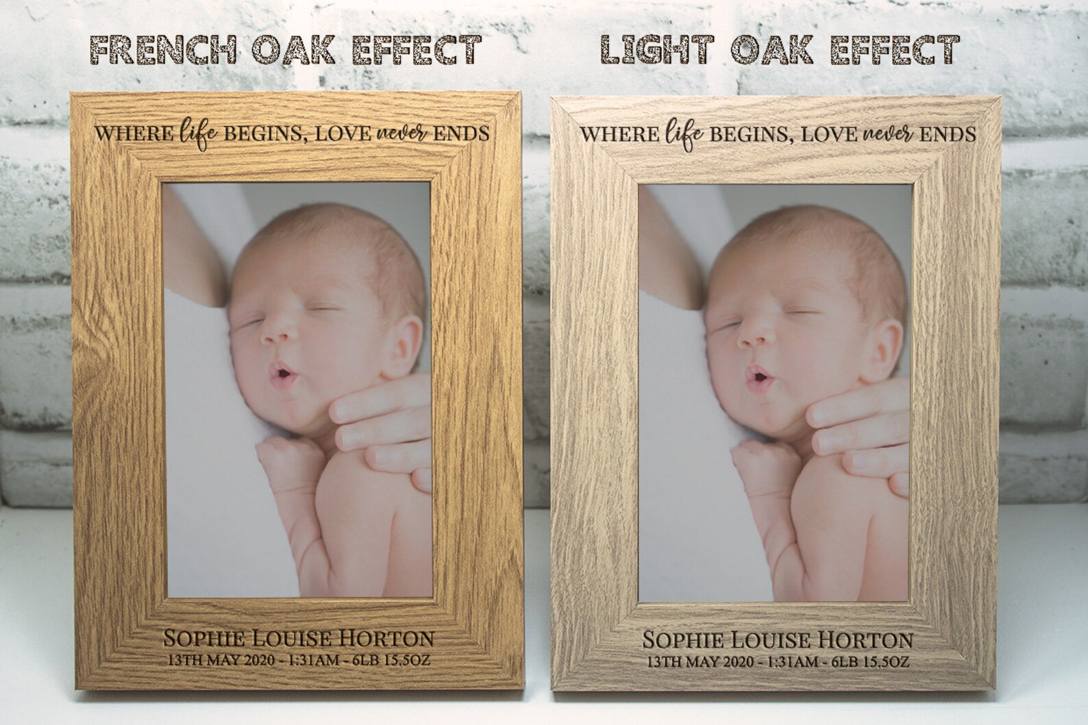 Personalised Newborn Photo Frame Gift Keepsake Engraved Birth Etsy