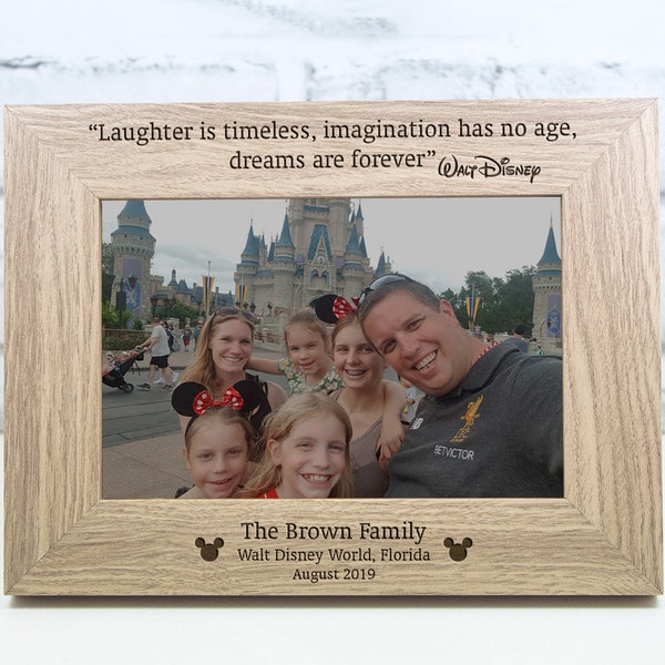 Personalised Disney Photo Frame Gift Disney World Orlando Paris