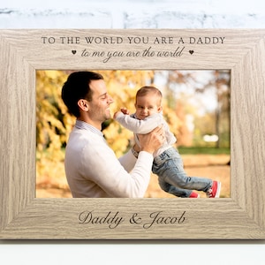 Personalised Father's Day Photo Frame Gift Fathers Day