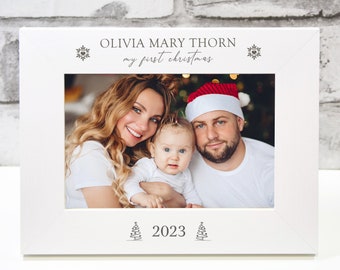 First Christmas Photo Frame Baby's First Christmas Gift My First Christmas