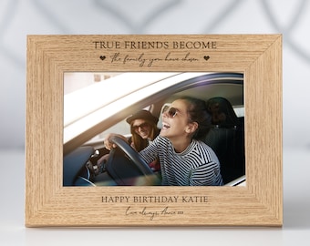 Personalised Engraved Wooden Photo Frame Birthday Gift 18th 21st 30th 40th Family