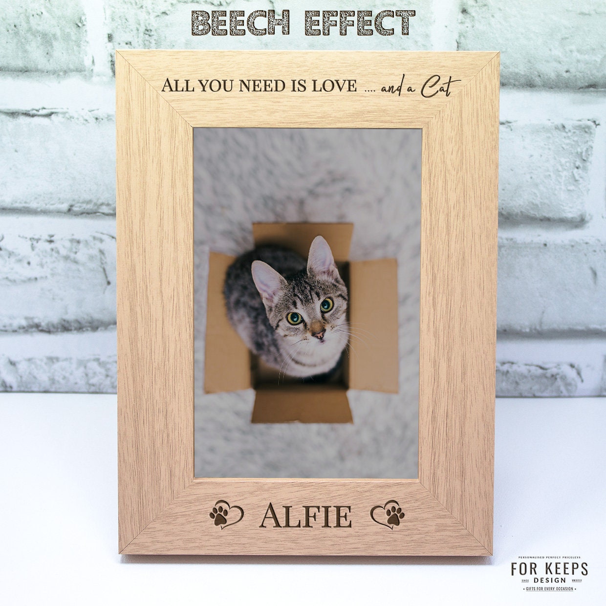 Personalised Cat Memorial Photo Frame Gift Keepsake Engraved Etsy