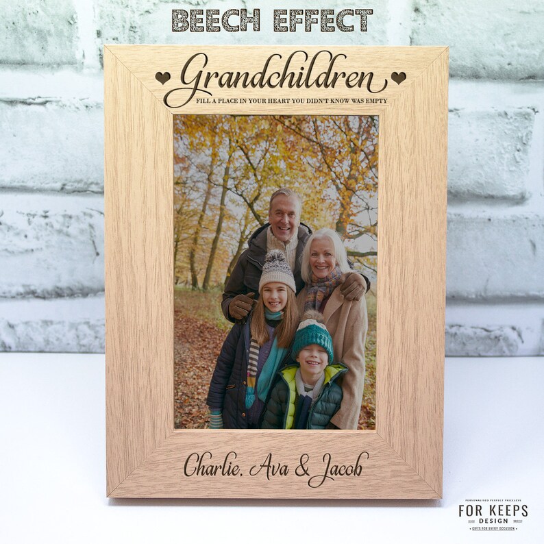 Personalised Grandchildren Photo Frame Christmas Gift Grandma Etsy