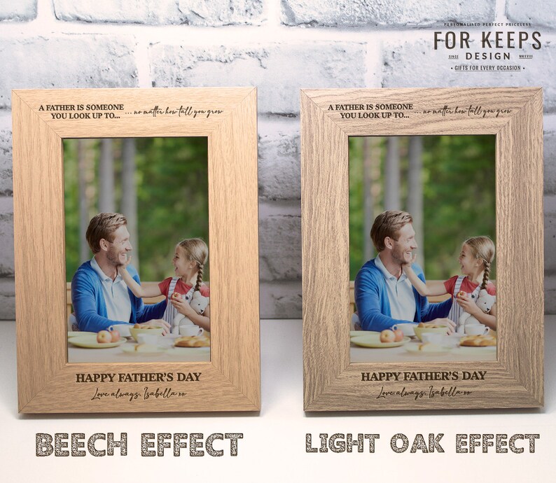 Personalised Engraved Father's Day Photo Frame Fathers Day Etsy