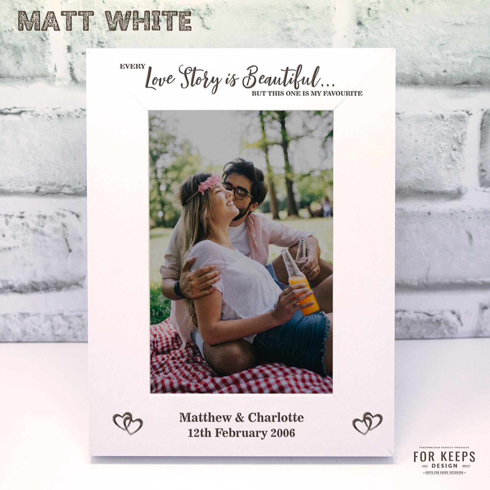 Personalised Engagement Photo Frame Gift Keepsake Engraved Etsy