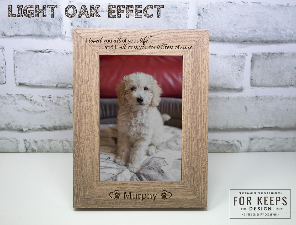 Personalised Dog Memorial Photo Frame Gift Keepsake Engraved Etsy UK