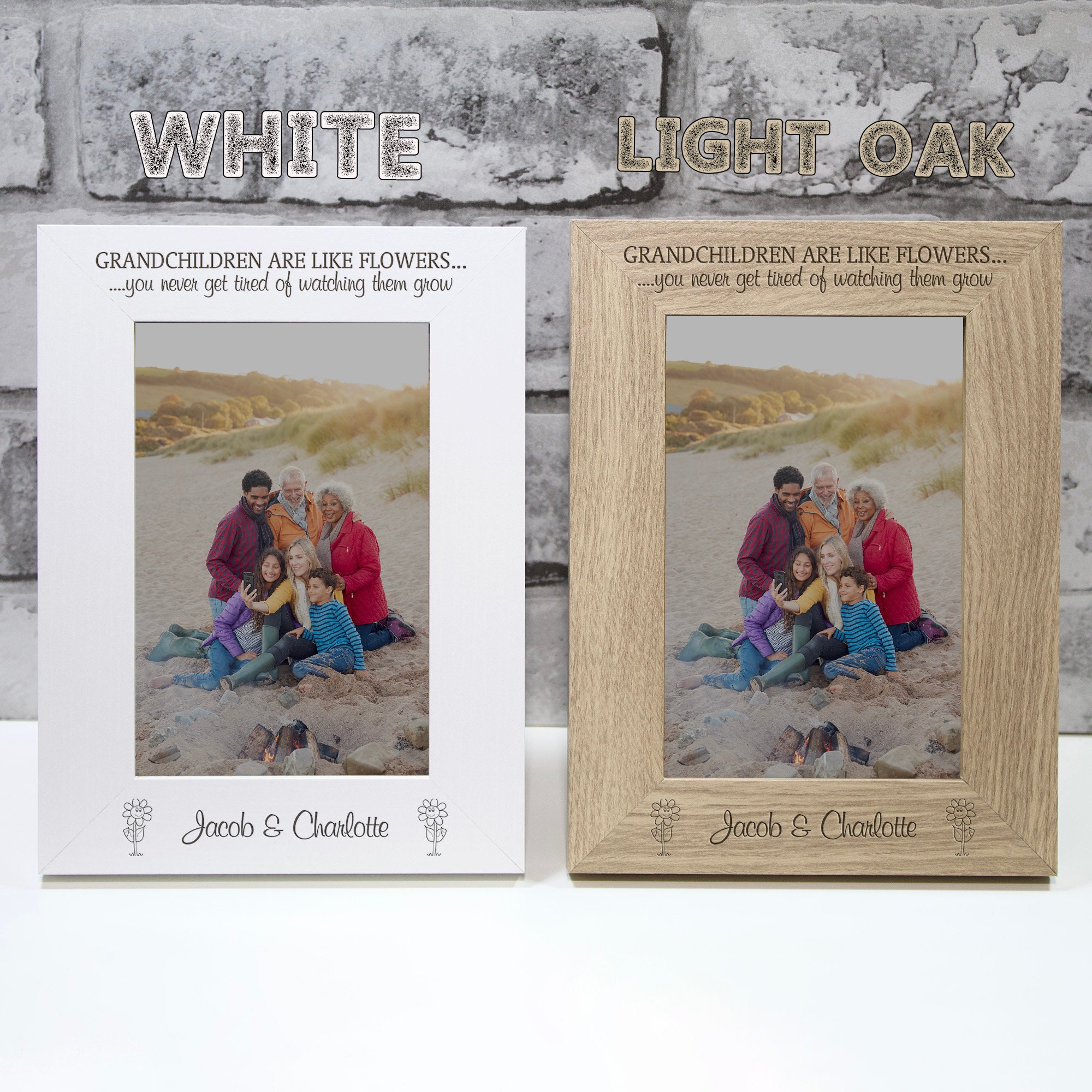 Grandchildren Personalised Engraved Photo Frame Gift Grandma Etsy UK