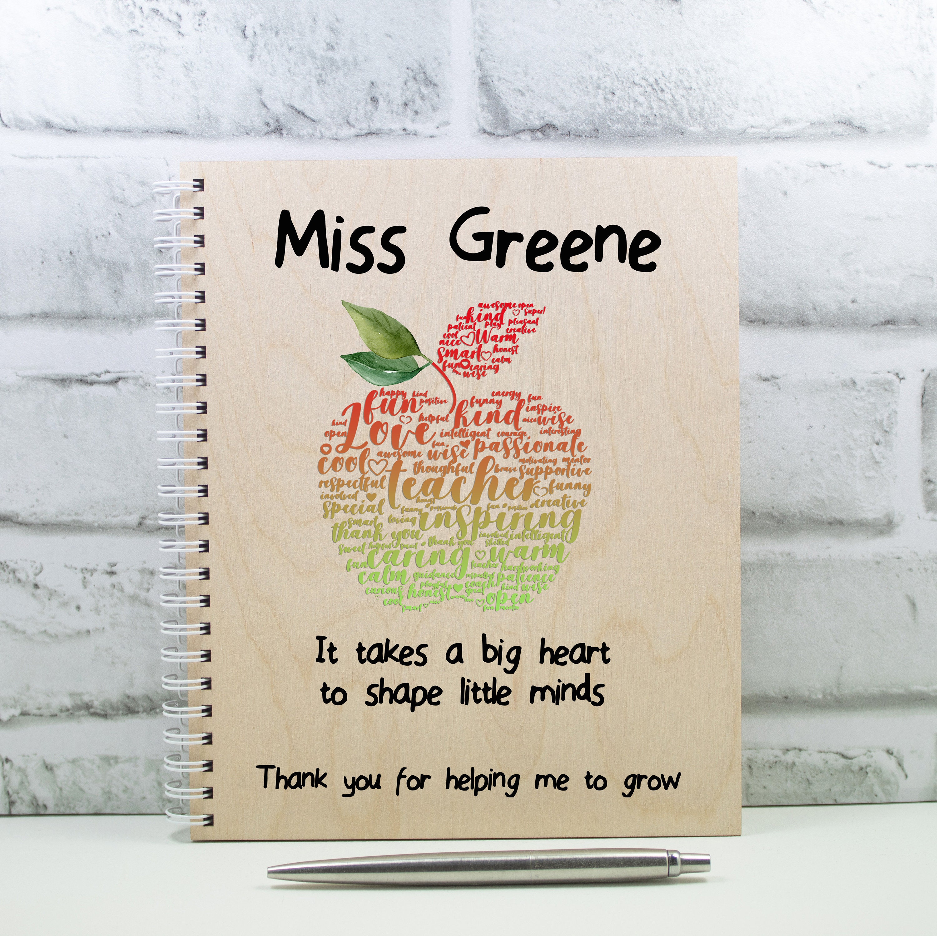 Personalised Teacher Notebook Teacher Gift Etsy
