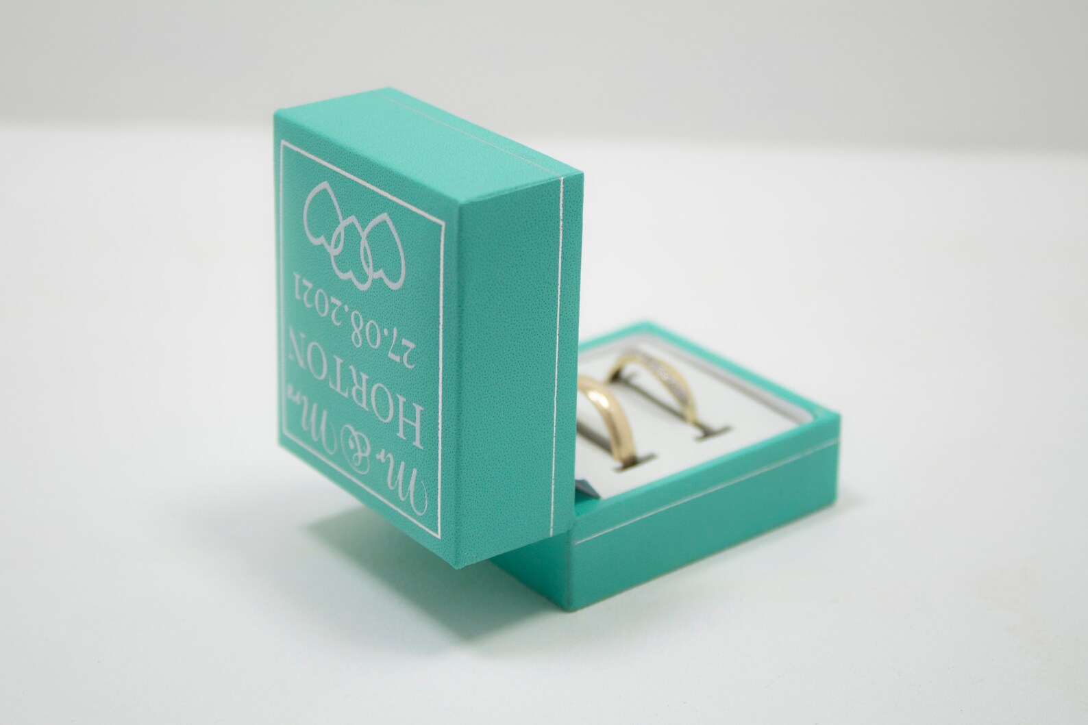 Personalised Tiffany Style Wedding Ring Box Custom Ring Etsy