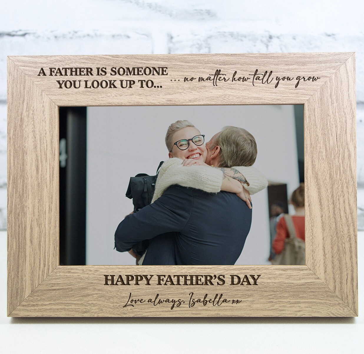 Personalised Engraved Father's Day Photo Frame Fathers Day Etsy