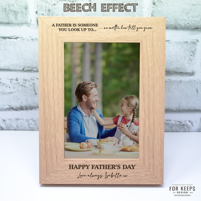 Personalised Engraved Father's Day Photo Frame Fathers Day Etsy
