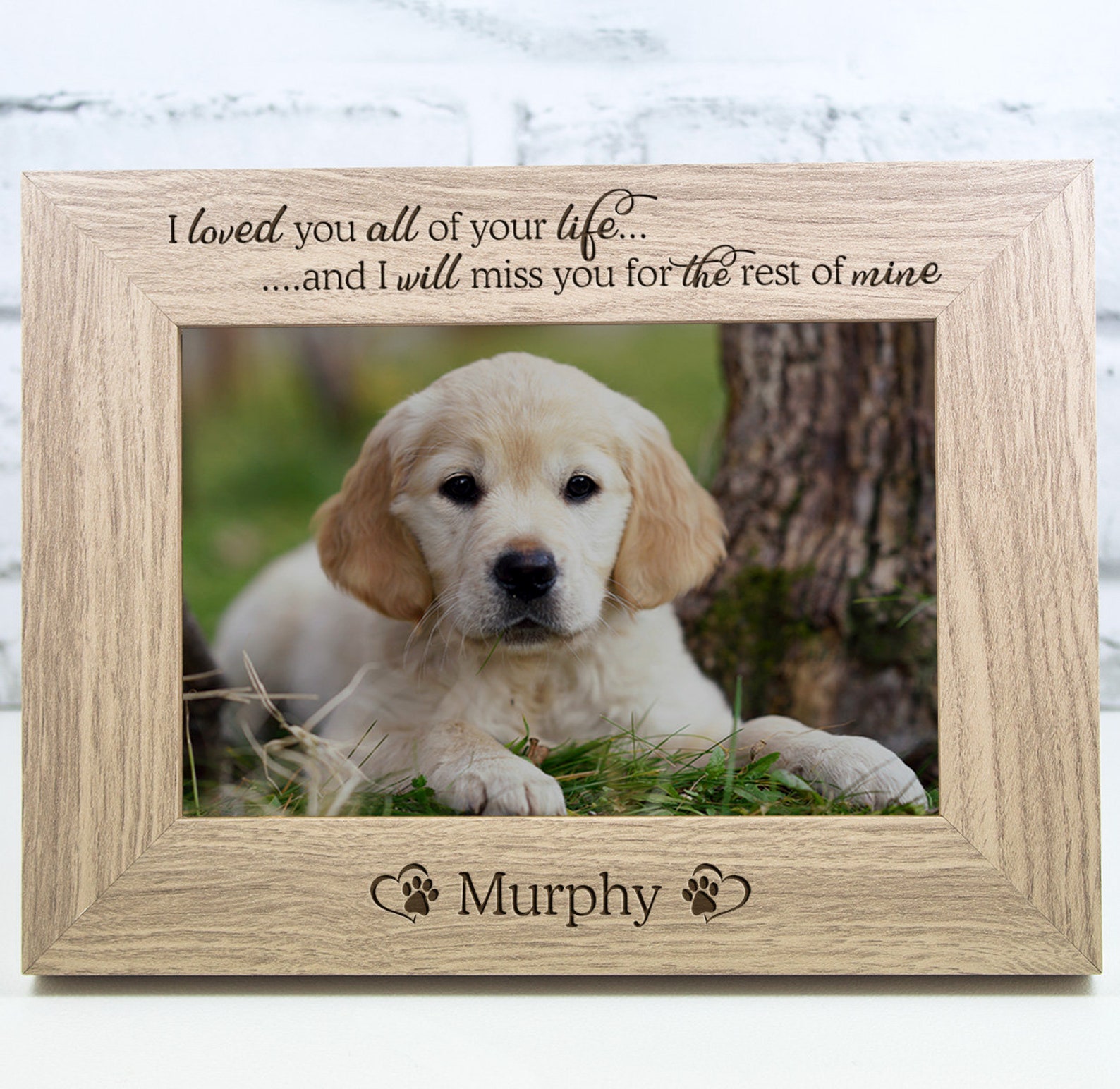 Personalised Dog Memorial Photo Frame Gift Keepsake Engraved Etsy UK