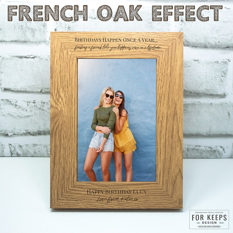 Personalised Engraved Wooden Photo Frame Birthday Gift 18th Etsy UK