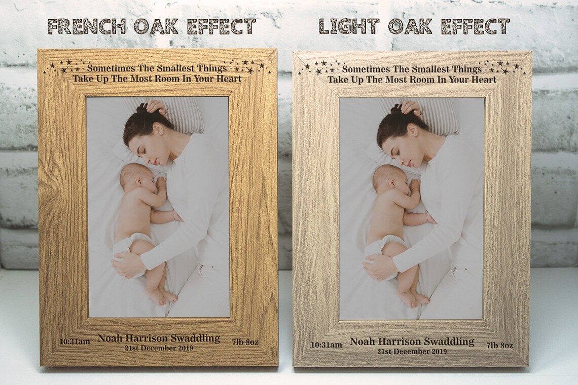 Personalised Newborn Photo Frame Gift Keepsake Engraved Birth Etsy