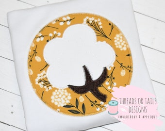 Cotton Cluster with Bow Embroidery Applique Design ***INSTANT DOWNLOAD