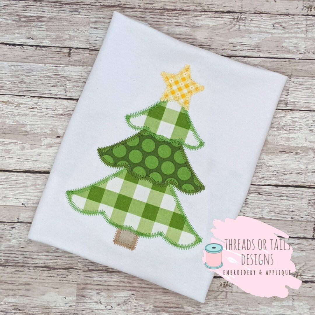Christmas Tree Applique Zig Zag Applique Christmas Tree Design Tree