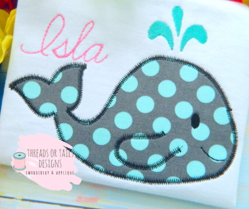 Whale Applique Whale Applique Design Whale ZZ Applique Etsy