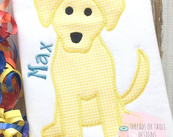 Dog Applique - Dog ZZ Applique Design - Boy Dog Applique - Dog Zig Zag Applique -Boy Dog Design