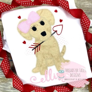Valentine's Dog Design - Cupido Hond - Valentine's Applique - Dog Design - Valentine's Design - Heart Design - Valentine's Dog Applique