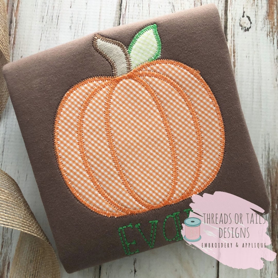 Pumpkin Applique Pumpkin Applique Design Pumpkin Design Etsy