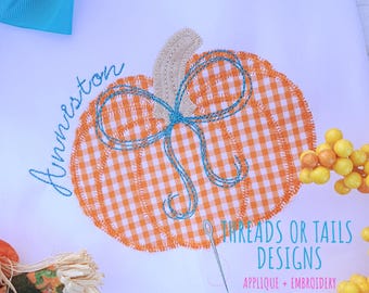 Pumpkin Applique - Pumpkin Applique Design - Pumpkin Design - Pumpkin Zig Zag Applique - Pumpkin Embroidery - Fall Applique - Fall Design