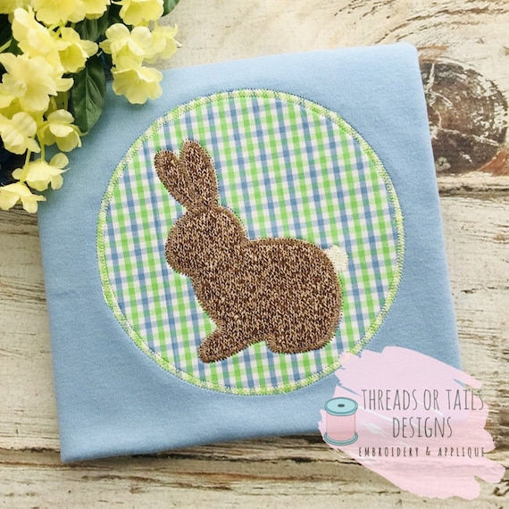 Easter Applique - Easter Design - Bunny Design - Zig Zag Stitch Applique - Easter Bunny Applique - Easter Bunny Applique Design