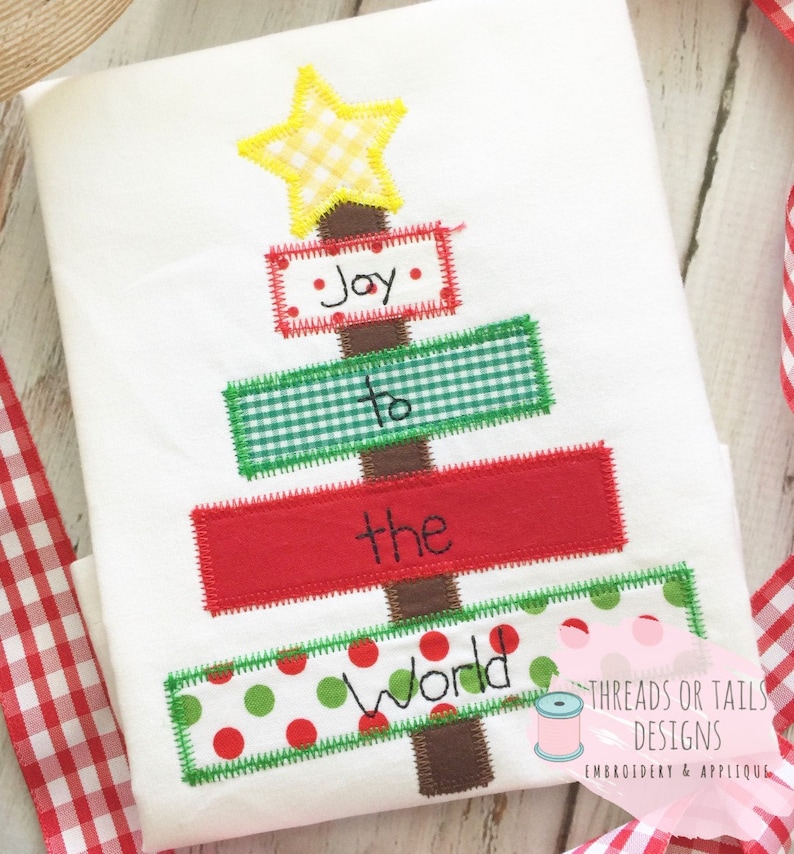 Zig Zag Christmas Tree Applique Christmas Tree Applique Etsy