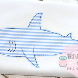Shark Applique - Shark Applique Design - Shark Bean Stitch Applique - Shark Applique - Shark Design - Shark Embroidery