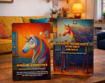 Passive Aggressive Unicorn Oracle - 22 Cards of Sweet Smiles & Brutal Truths