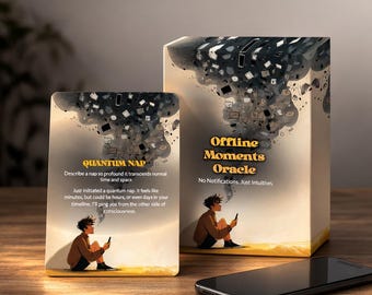 Offline Moments Oracle Deck – 22 Card Mindfulness & Digital Detox Guidance Cards – Spiritual Self Care Gift for Women and Men